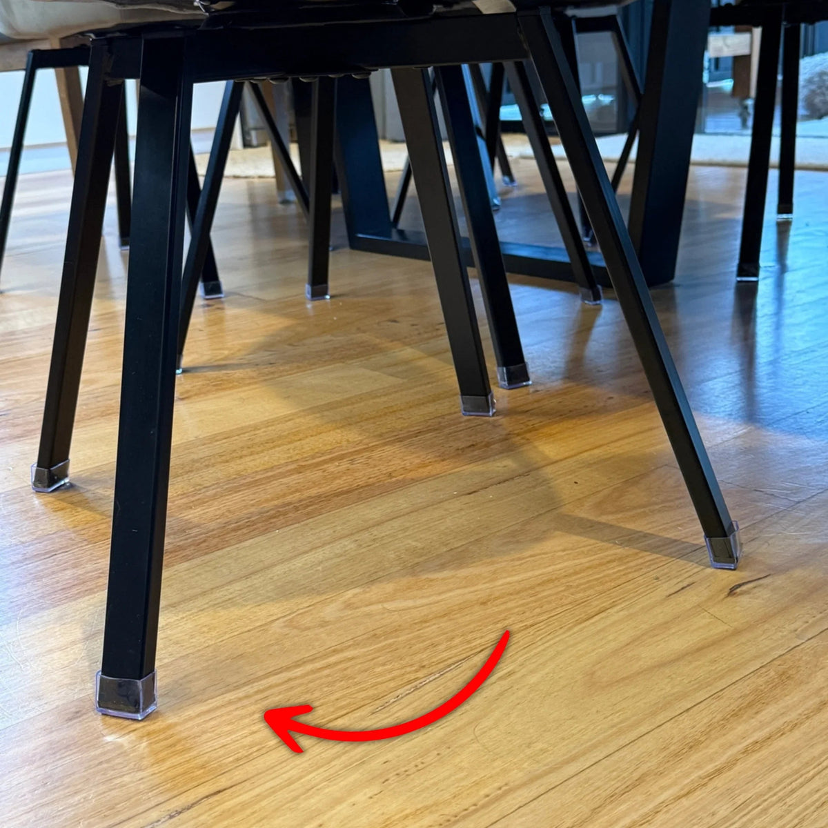 Rectangular Felt Silicone Chair Leg Protectors | Extra-Durable Chair Floor Protectors
