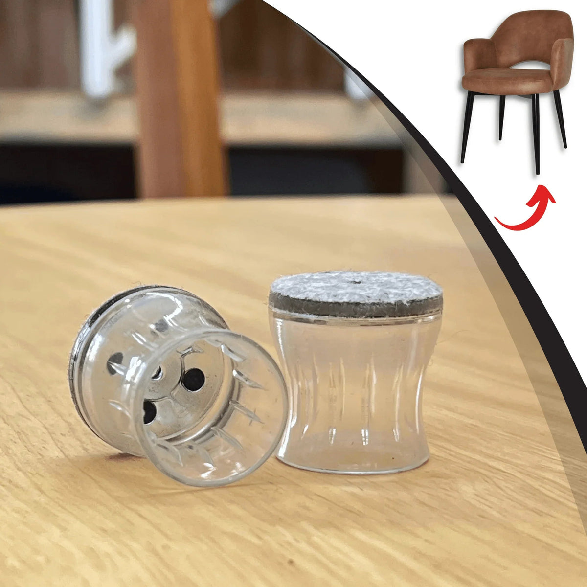 Elite Groovy Flex Silicone Chair Leg Protectors | Stretchy Edition